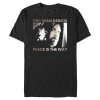 Star Wars - Obi-Wan Kenobi - Obi-Wan Kenobi & Darth Vader Peace is the Way - Männer T-Shirt - Schwarz - Vorne