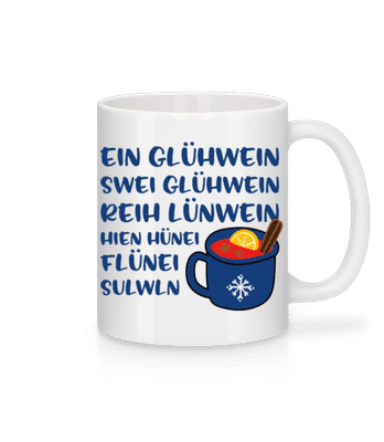Ein Glühwein - Tasse - Weiß - Vorne