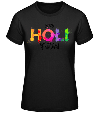 Holi Festival 2026 - T-shirt standard Femme - Noir - Devant