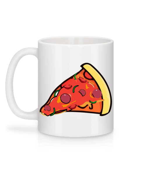 Pizza Slice - Mug en céramique blanc - Blanc - Derrière