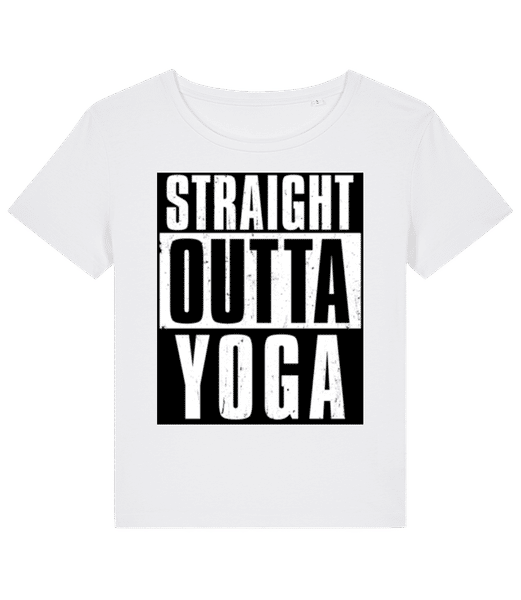 Aperçu: Straight Outta Yoga - T-shirt bio Femme Stanley Stella 2.0 - Blanc - Devant