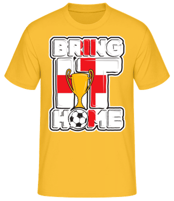 Football Angleterre Bring It Home - T-shirt standard Homme - Jaune doré - Devant