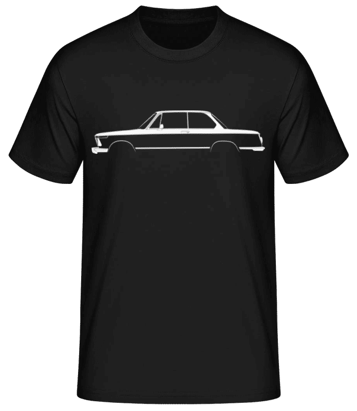 Náhled: 'BMW 2002 tii' Silhouette - Pánské basic tričko - Černá - Napřed