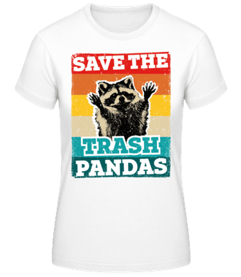 Save The Trash Pandas - Camiseta básica de mujer - Blanco - delante