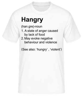 Hangry Definition - T-shirt standard Homme - Blanc - Devant