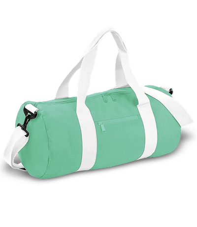 BagBase Retro Sports Bag - Mint Green / White - Left