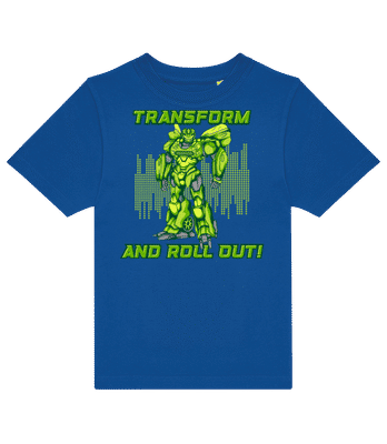 Transform And Roll  Out - Kinder T-Shirt B&C - Royalblau - Vorne