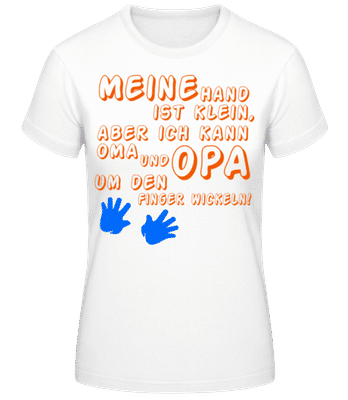 Oma Und Opa Lieben Mich - Frauen Basic T-Shirt - Weiß - Vorne