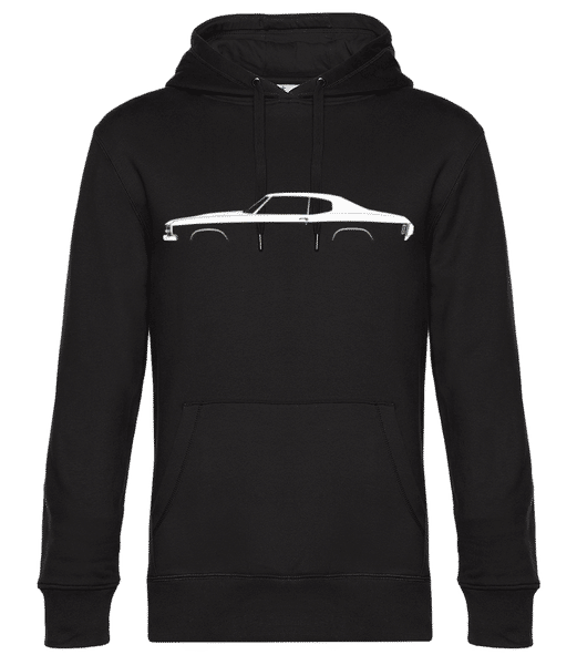 Aperçu: 'Chevrolet Chevelle SS 1970' Silhouette - Sweat à capuche premium Unisexe - Noir - Devant
