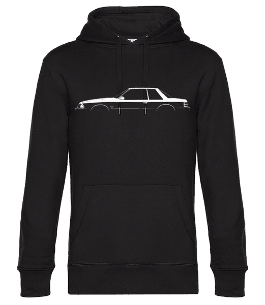 Preview: 'Ford Mustang LX 5.0 (1989)' Silhouette - Men’s Standard Hoodie - Black - Front