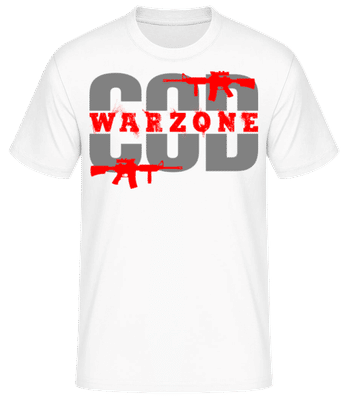 Call Of Duty Warzone - Männer Basic T-Shirt - Weiß - Vorne