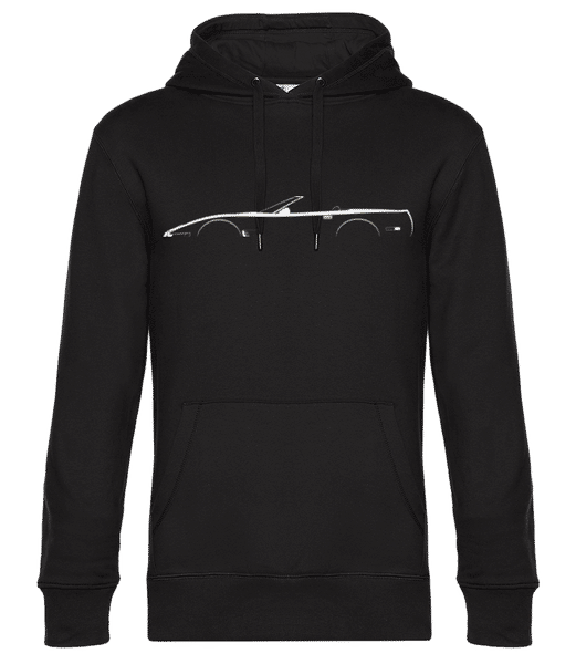Preview: 'Corvette C4 Convertible' Silhouette - Men’s Standard Hoodie - Black - Front