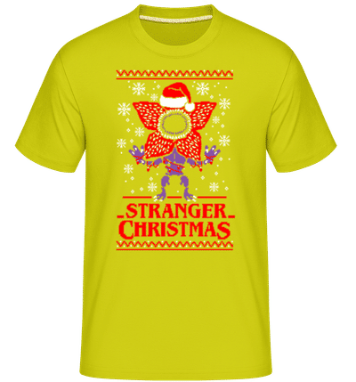Ugly Stranger Christmas -  Shirtinator Men's T-Shirt - Lime - Front