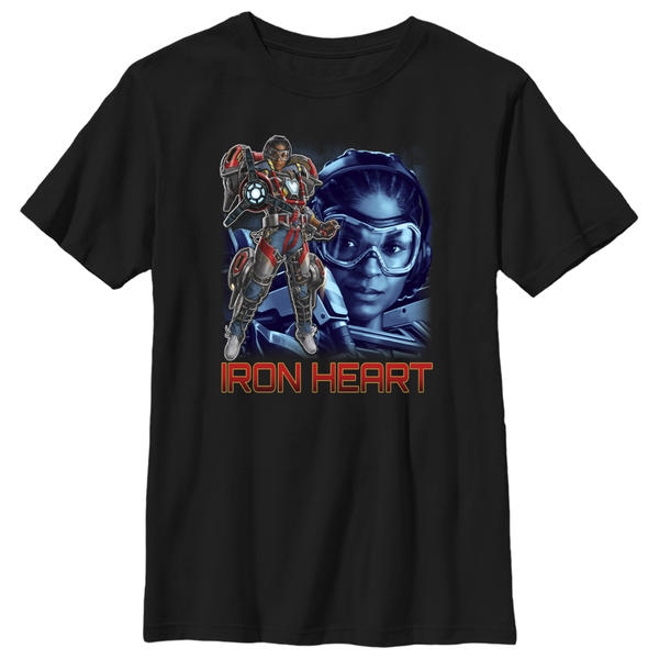 Aperçu: Marvel - Panthère noire Wakanda pour toujours - Iron Heart Hero - Enfant T-shirt - Noir - Devant