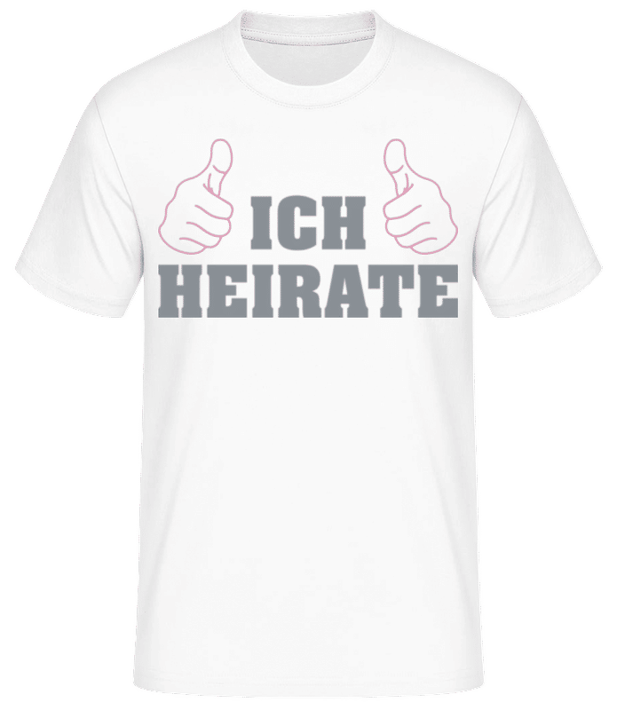 Vorschau: Ich Heirate Pink - Männer Basic T-Shirt - Weiß - Vorne