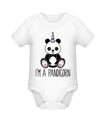 Im A Pandicorn - Body manches courtes bio - Blanc - Devant