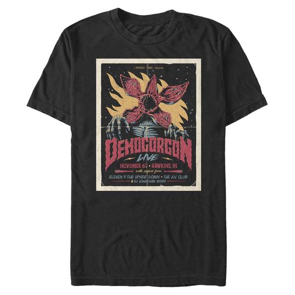 Aperçu: Netflix - Stranger Things - Demogorgon Gig Poster - Homme T-shirt - Noir - Devant