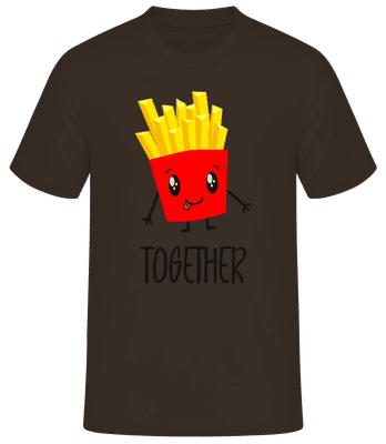 Better Together Fries - T-shirt standard Homme - Marron - Devant