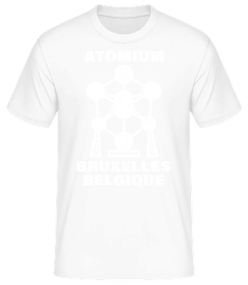 Bruxelles Belgique Atomium Ixelles - T-shirt standard Homme - Blanc - Devant