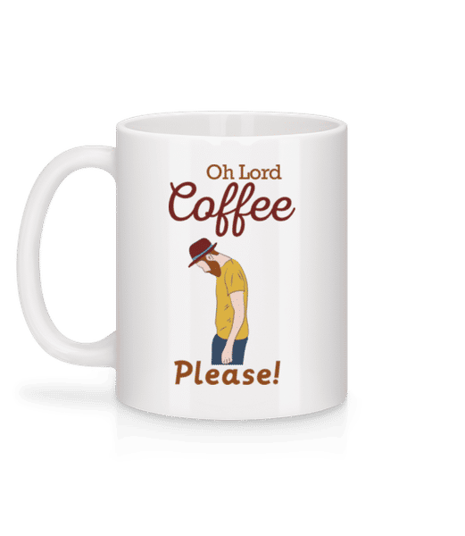 Vorschau: Oh Lord Coffee Please - Tasse - Weiß - Hinten