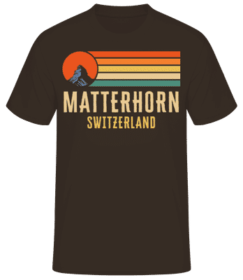 Matterhorn Switzerland - T-shirt standard Homme - Marron - Devant