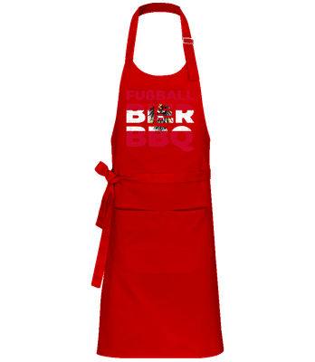 Football Beer BBQ Autriche - Tablier standard - Rouge - Devant