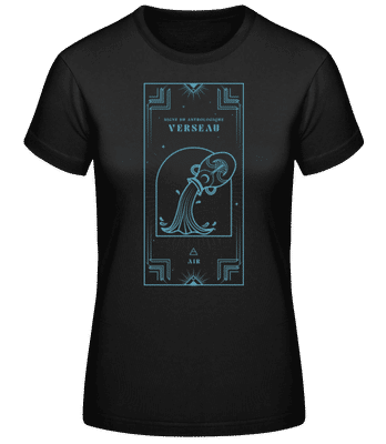 Art Déco Signe Astrologique Verseau - T-shirt standard Femme - Noir - Devant