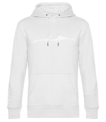 'Alfa Romeo 4C Spider' Silhouette - Sweat à capuche standard homme - Blanc - Devant