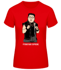 Kim Jong Un Pyongyang Supreme - T-shirt standard Femme - Rouge - Devant
