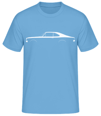 'Opel Commodore GSE A' Silhouette - Pánské basic tričko - Světle modrá - Napřed