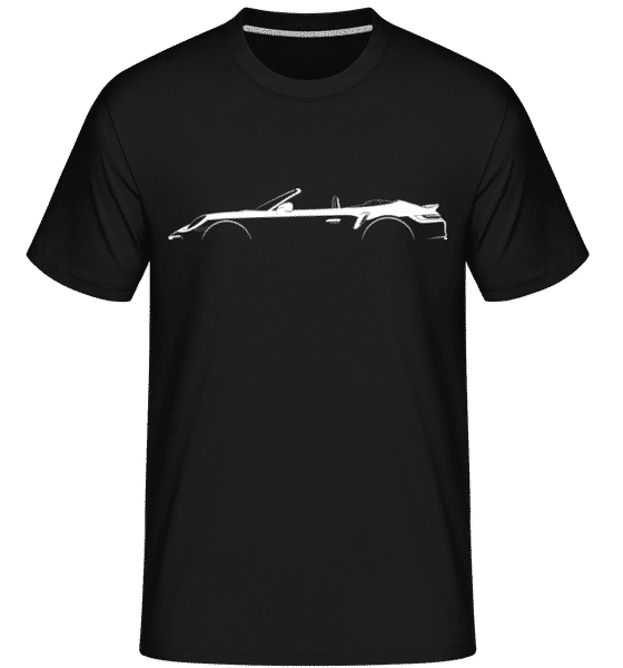 Preview: 'Porsche 911 Tur. S 992' Silhouette - Shirtinator Men's T-Shirt - Black - Front