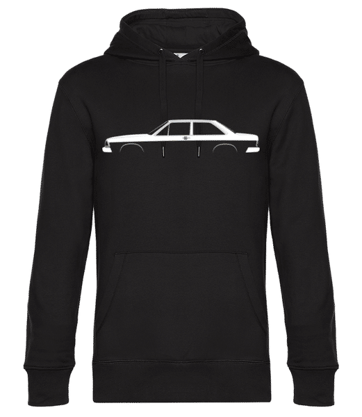Aperçu: 'Audi 100 Coupe C2' Silhouette - Sweat à capuche premium Unisexe - Noir - Devant