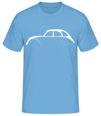 'Citroen 2CV' Silhouette - Männer Basic T-Shirt - Hellblau - Vorne