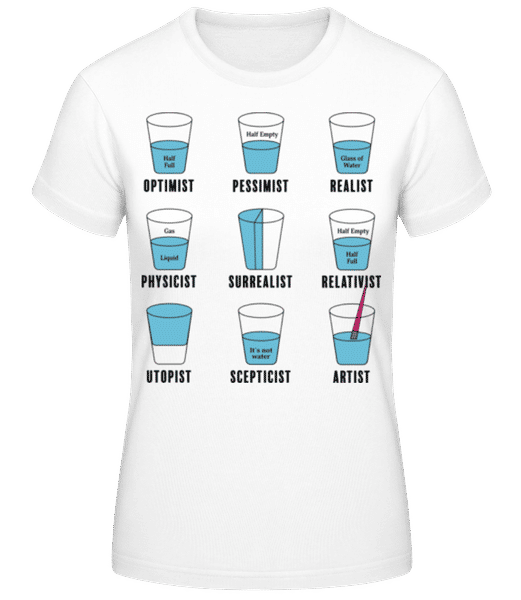 Aperçu: Optimist Pessimist - T-shirt standard Femme - Blanc - Devant