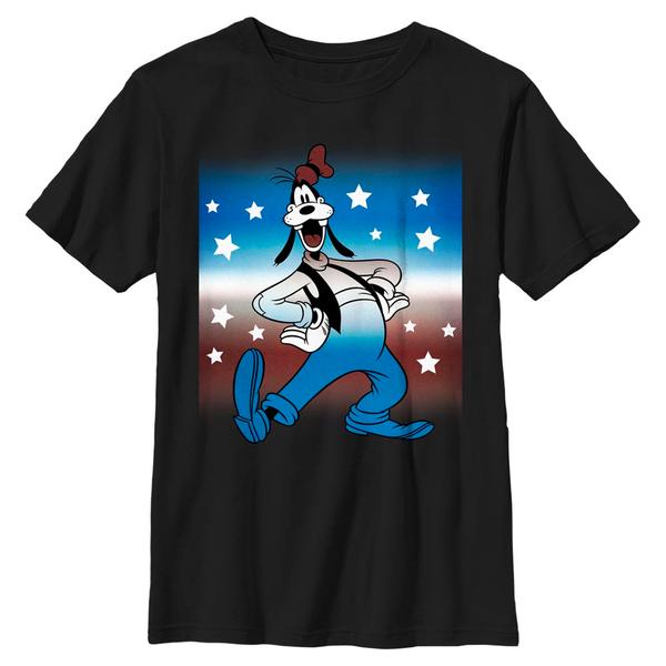 Preview: Disney - Mickey Mouse - Goofy Patriotic Goof - Kids T-Shirt - Black - Front