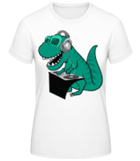 T-Rex DJ - T-shirt standard Femme - Blanc - Devant