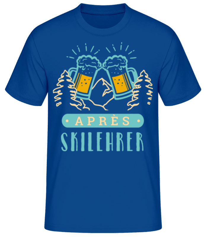 Vorschau: Après Skilehrer - Männer Basic T-Shirt - Royalblau - Vorne