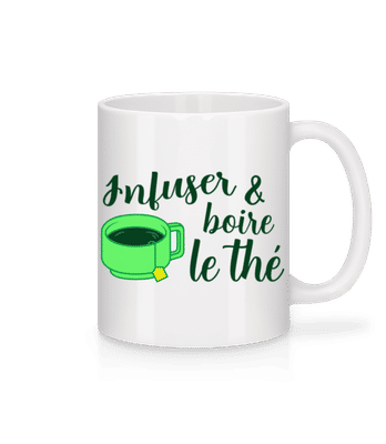 Infuser Et Boire Le Thé - Mug en céramique blanc - Blanc - Devant