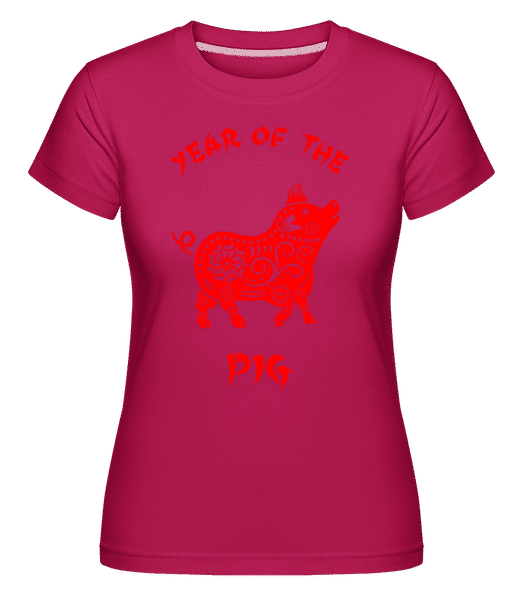 Preview: Chinese Zodiac Year Of The Pig - Shirtinator Women's T-Shirt - Magenta - Front