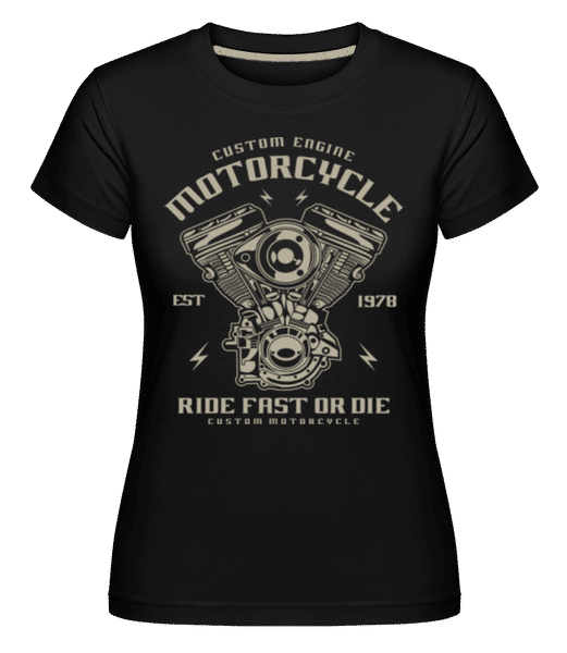 Aperçu: Custom Engine -  T-shirt Shirtinator femme - Noir - Devant