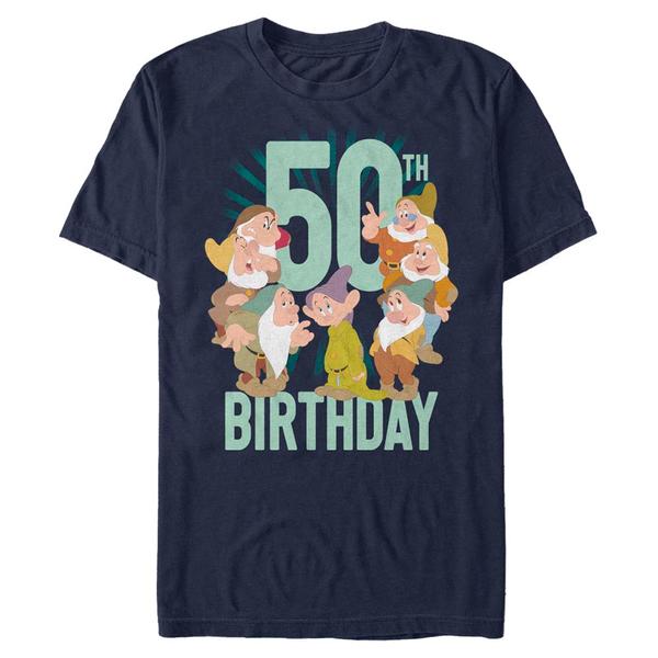 Aperçu: Disney - Blanche-Neige et les Sept Nains - Skupina Dwarves Fifty Bday - Homme T-shirt - Bleu marine - Devant