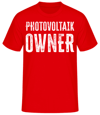 Photovoltaik Owner - Männer Basic T-Shirt - Rot - Vorne