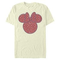 Disney - Micky Maus - Minnie Mouse Americana Paisley - Männer T-Shirt - Creme - Vorne