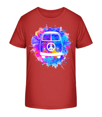Hippie Bus - Camiseta orgánica para niños Stanley Stella 2.0 - Rojo - delante