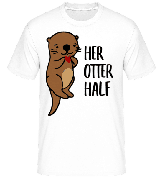 Aperçu: Her Otter Half -  T-Shirt Shirtinator homme - Blanc - Devant