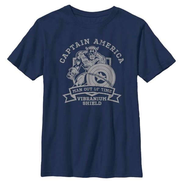 Aperçu: Marvel - Avengers - Captain America Vibranium Shield - Enfant T-shirt - Bleu marine - Devant