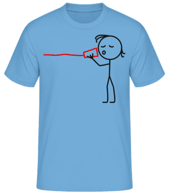 Ligne téléphonique homme - T-shirt standard Homme - Bleu clair - Devant
