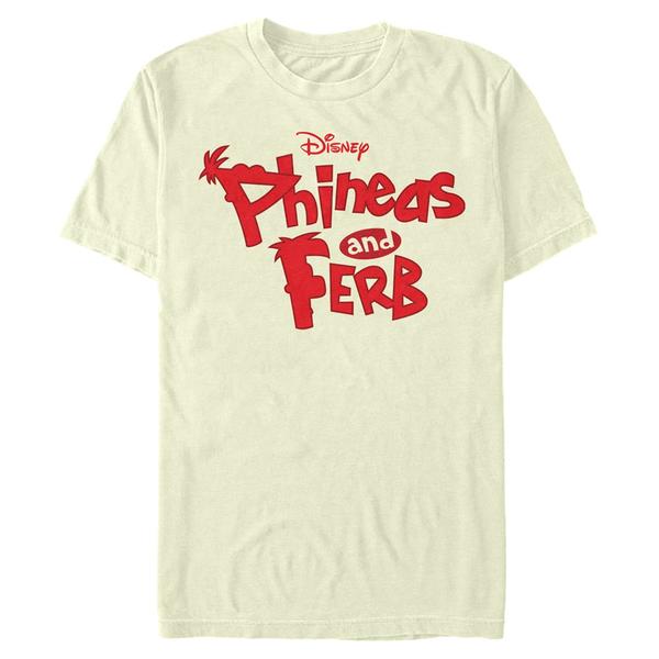 Aperçu: Disney Classics - Phinéas et Ferb - Phineas and Ferb Logo - Homme T-shirt - Crème - Devant