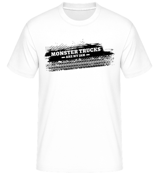 Aperçu: Monster Truck Tire Track -  T-Shirt Shirtinator homme - Blanc - Devant