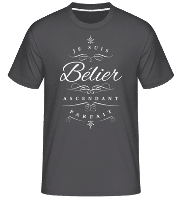 Je Suis Bélier Ascendant Parfait -  T-Shirt Shirtinator homme - Anthracite - Devant